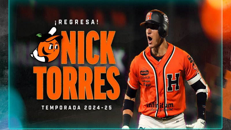 Nick Torres está de regreso con Naranjeros