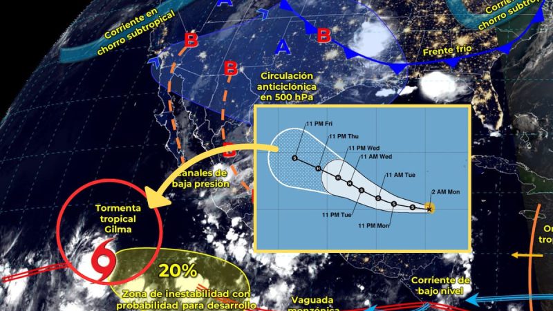 Tormenta Gilma se fortalece al Este del Océano Pacífico: ¿Cuándo se convertiría en ciclón?
