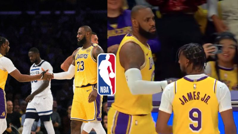 ¡Histórico! LeBron y Bronny James se convierten en los primeros padre e hijo en jugar un partido oficial de la NBA