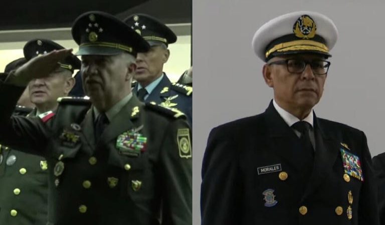 Recibe el mando de la Sedena el General Ricardo Trevilla Trejo y el de la Semar el Almirante Raymundo Pedro Morales