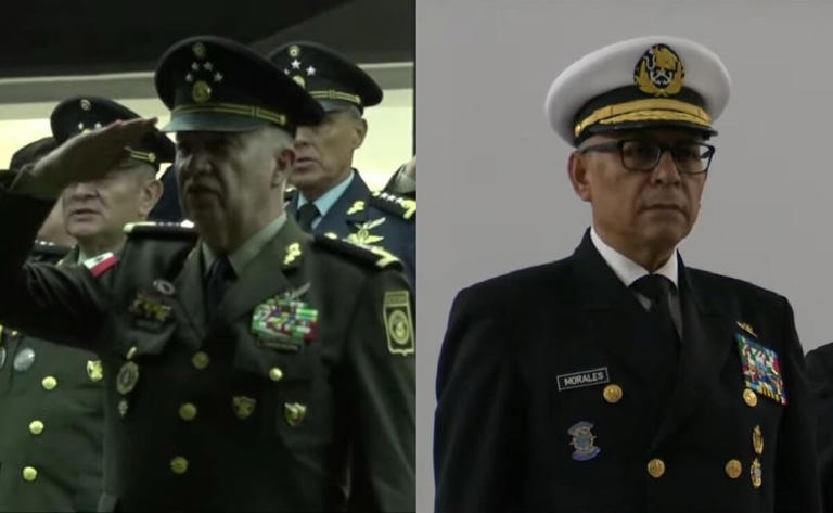 Recibe el mando de la Sedena el General Ricardo Trevilla Trejo y el de la Semar el Almirante Raymundo Pedro Morales