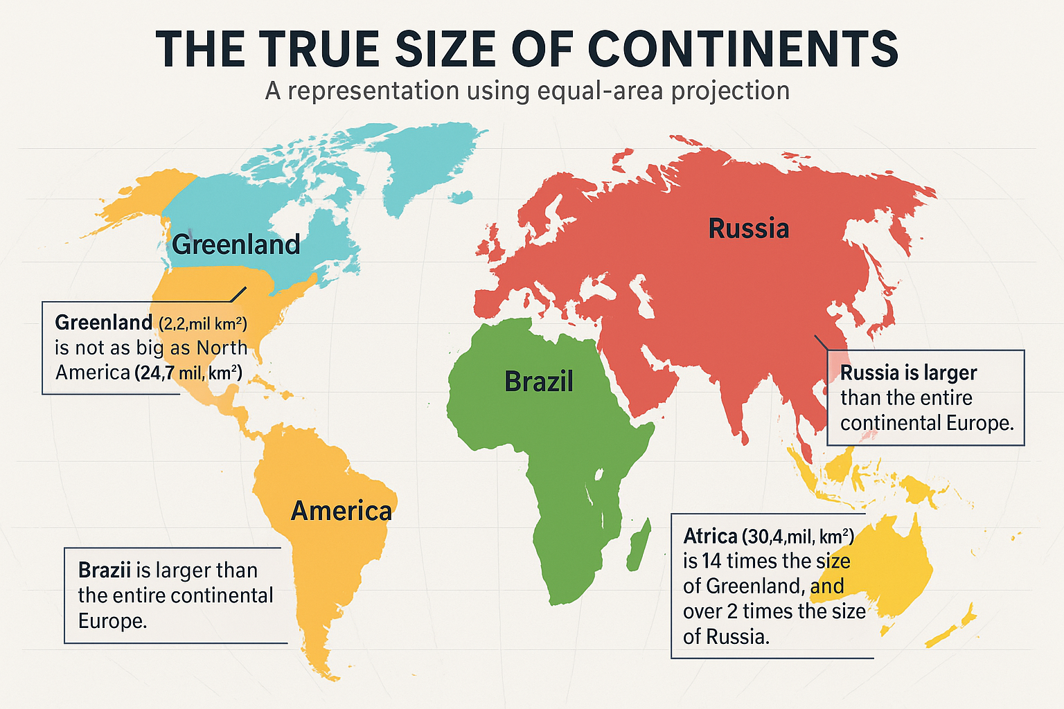 El mapa miente: las verdaderas dimensiones de los continentes y por qué Groenlandia no es tan grande como crees