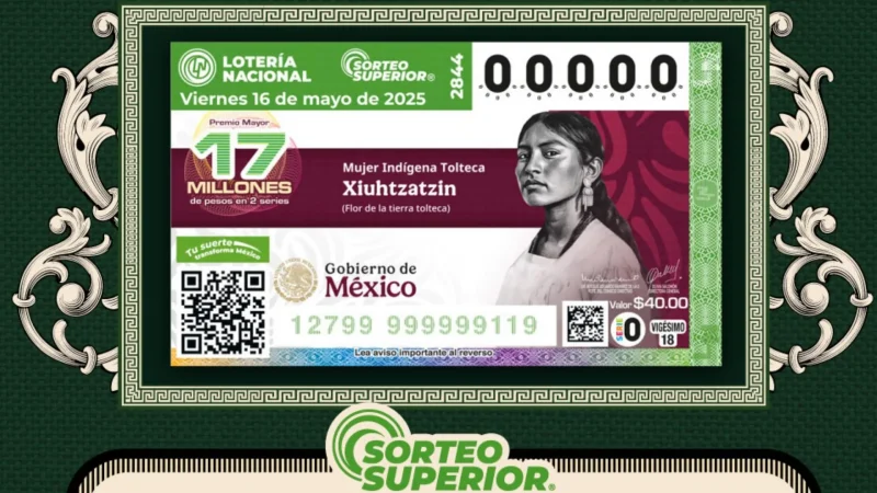 El número 30151 se lleva el premio mayor del Sorteo Superior 2844 de la Lotería Nacional