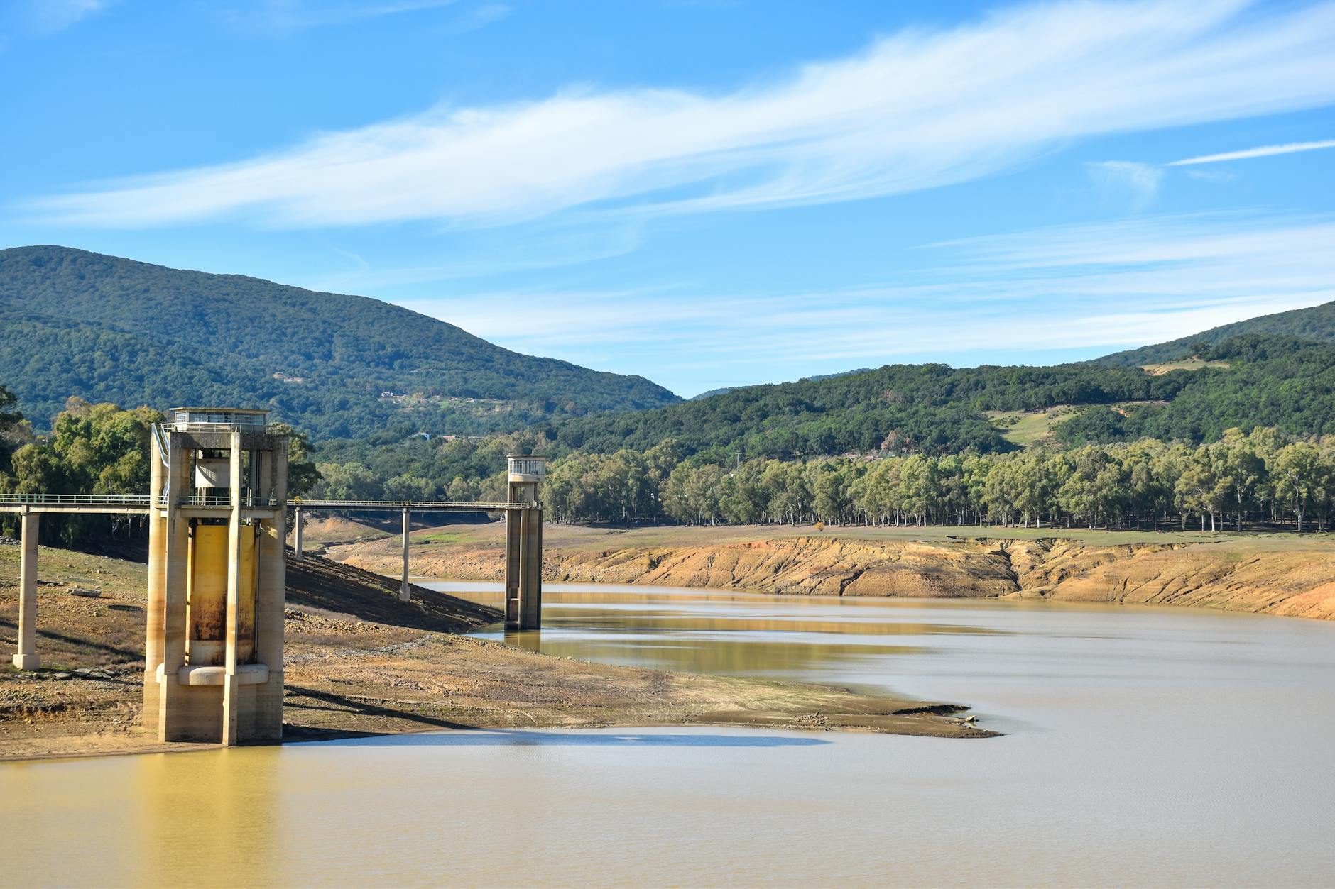pier during a drought